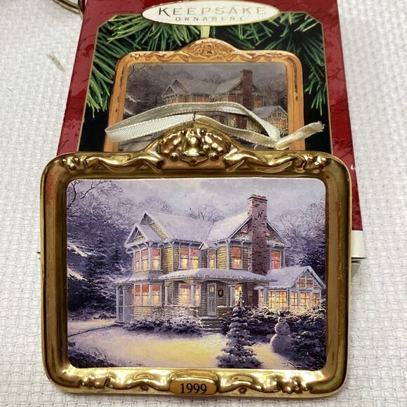 Hallmark Thomas Kinkade Christmas Ornament Collection Four Boxed Decorations - Picture 7 of 16